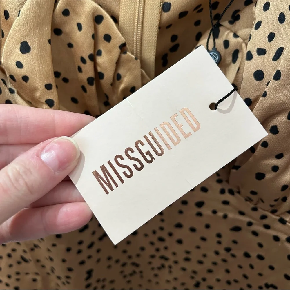 NWT Missguided Milkmaid Skater Dress Dalmatian Print-6
